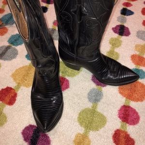 Men's Lucchese Black Snakeskin Boots